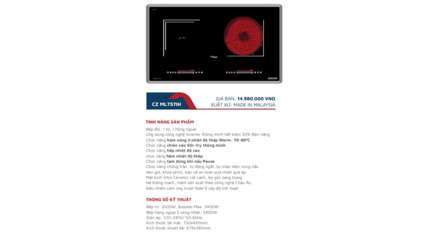 Bếp điện từ CANZY CZ ML757IH