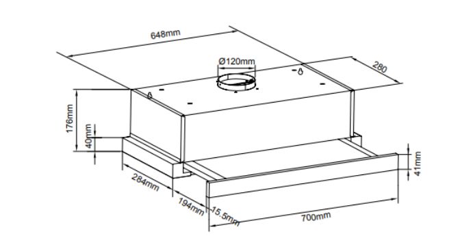 Hút Mùi Âm Tủ Canzy CZ-D700S