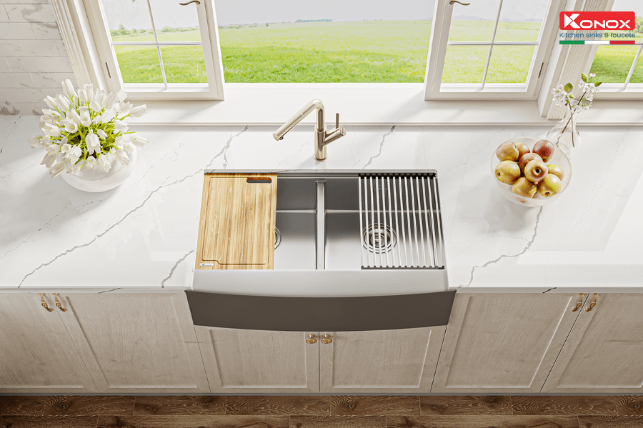 Chậu rửa bát KN8751DA Curve