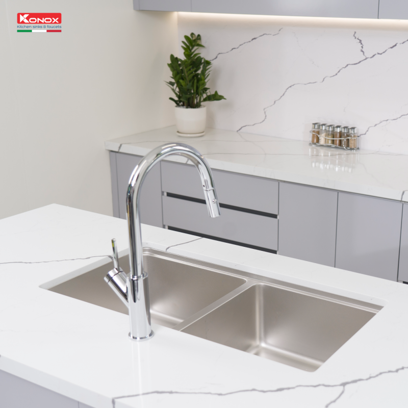 Chậu rửa bát chống xước Undermount Sink KN8646DU Dekor Basic