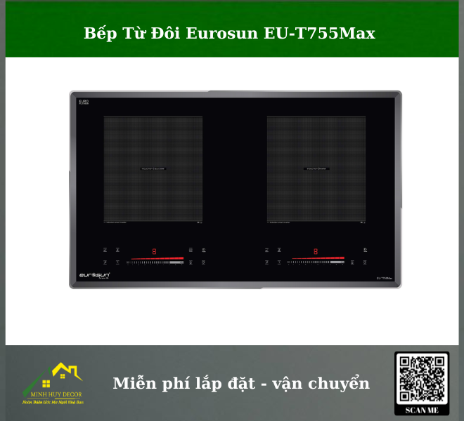 Bếp từ đôi Eurosun EU-T755Max