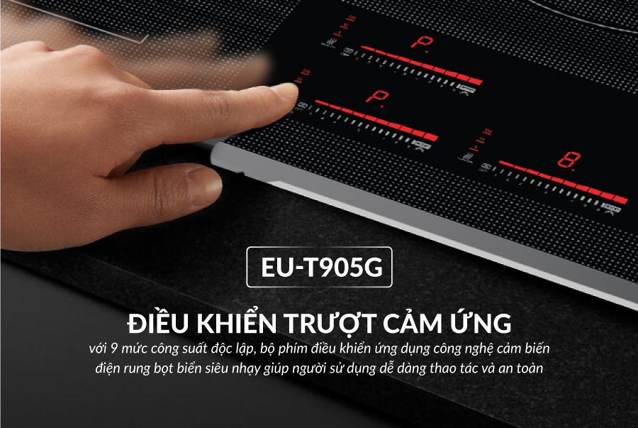 Bếp Từ 3 Vùng Nấu Eurosun EU-T905G- Made in Germany