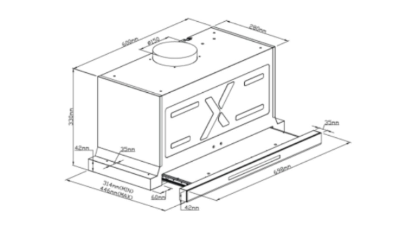 Máy hút mùi âm tủ GrandX GX H70F75G