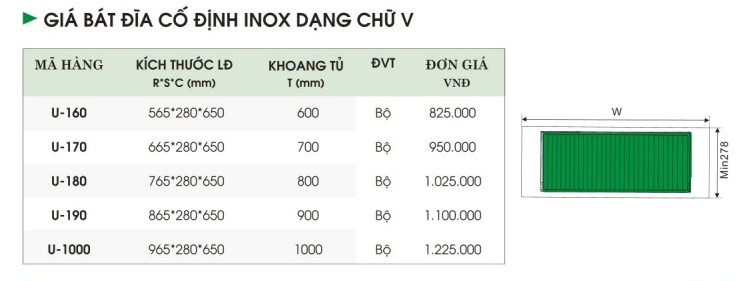 Giá Bát Cố Định Chữ V