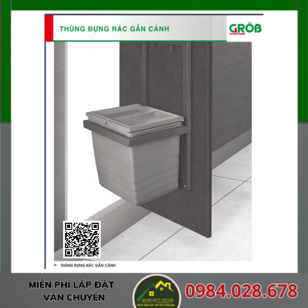 Thùng Đựng Rác Gắn Cánh