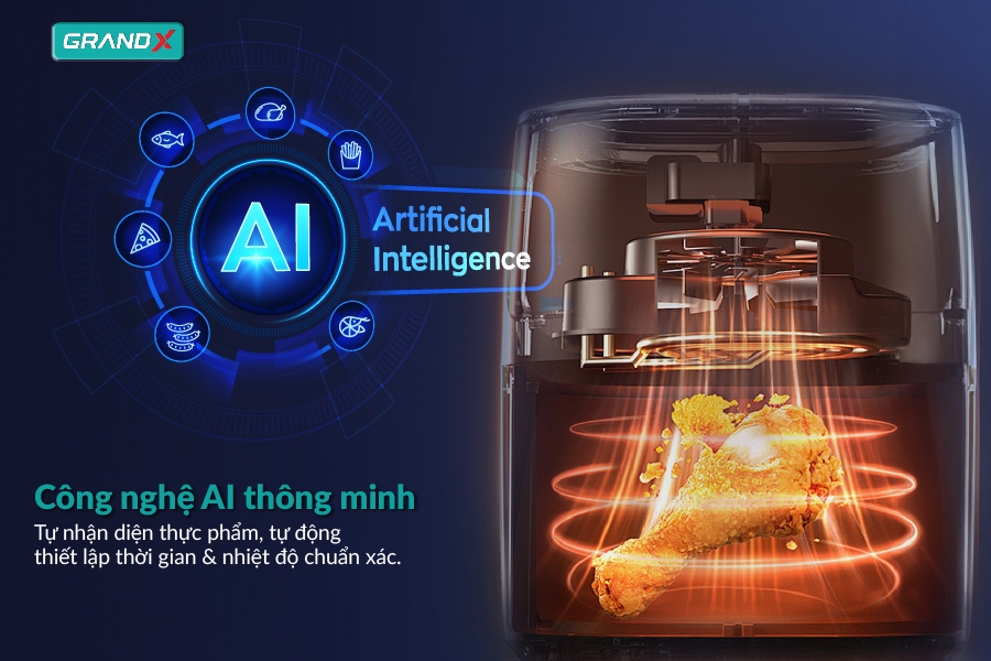 Nồi chiên không dầu GrandX GX-AR08Smart