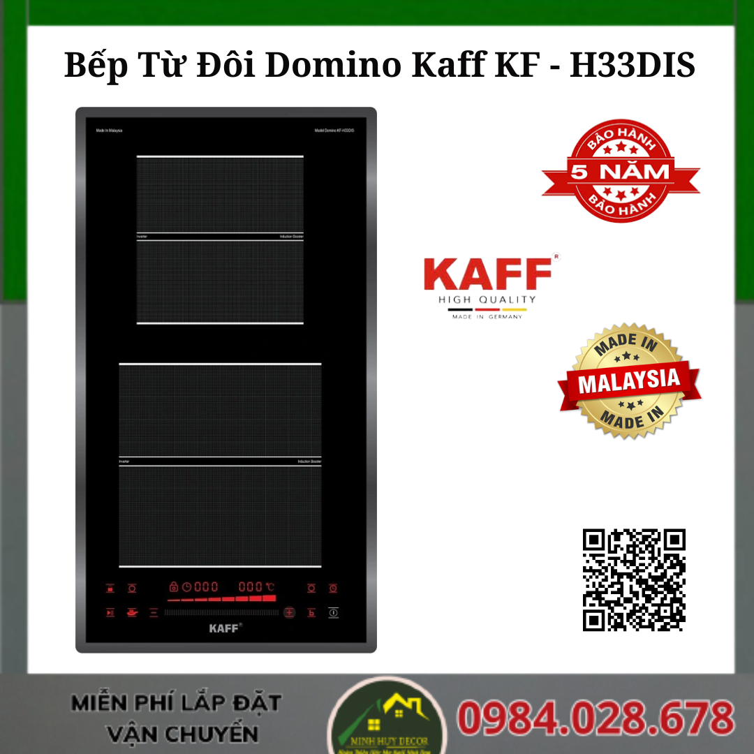 Bếp Từ Đôi Domino Kaff KF - H33DIS