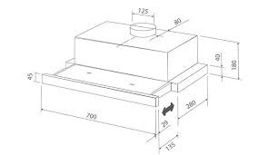 Máy hút mùi âm tủ H205.7-WG