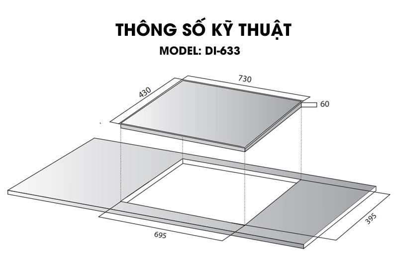 Bếp từ đôi Kocher DI-633